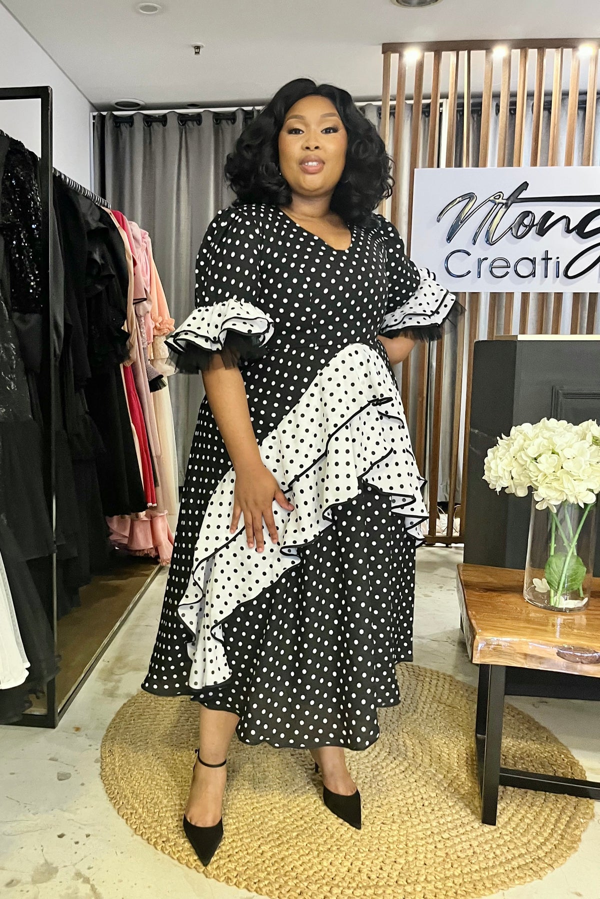 Polka Monochrome Frilly