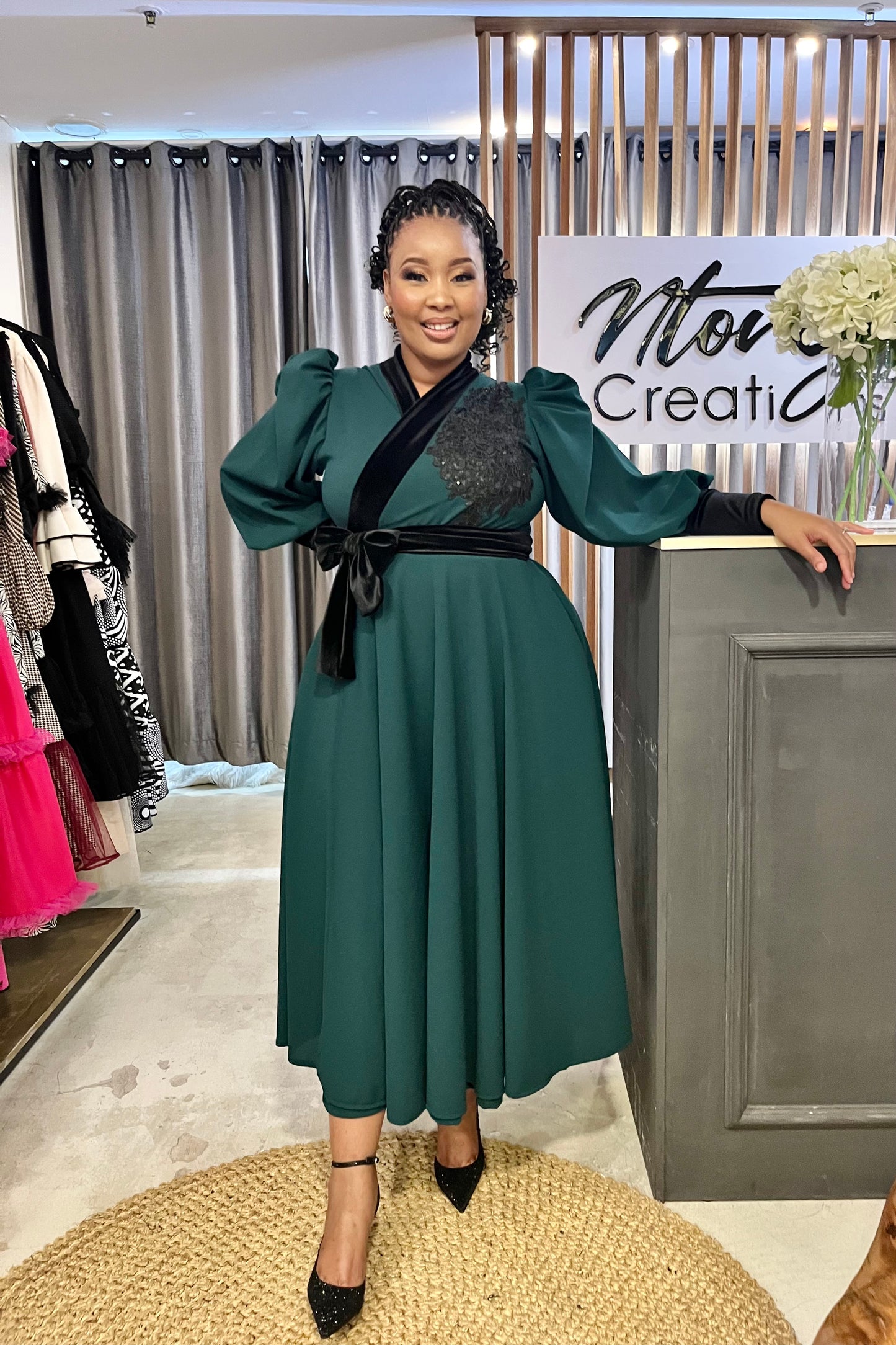 Calla Velvet Wrap Dress