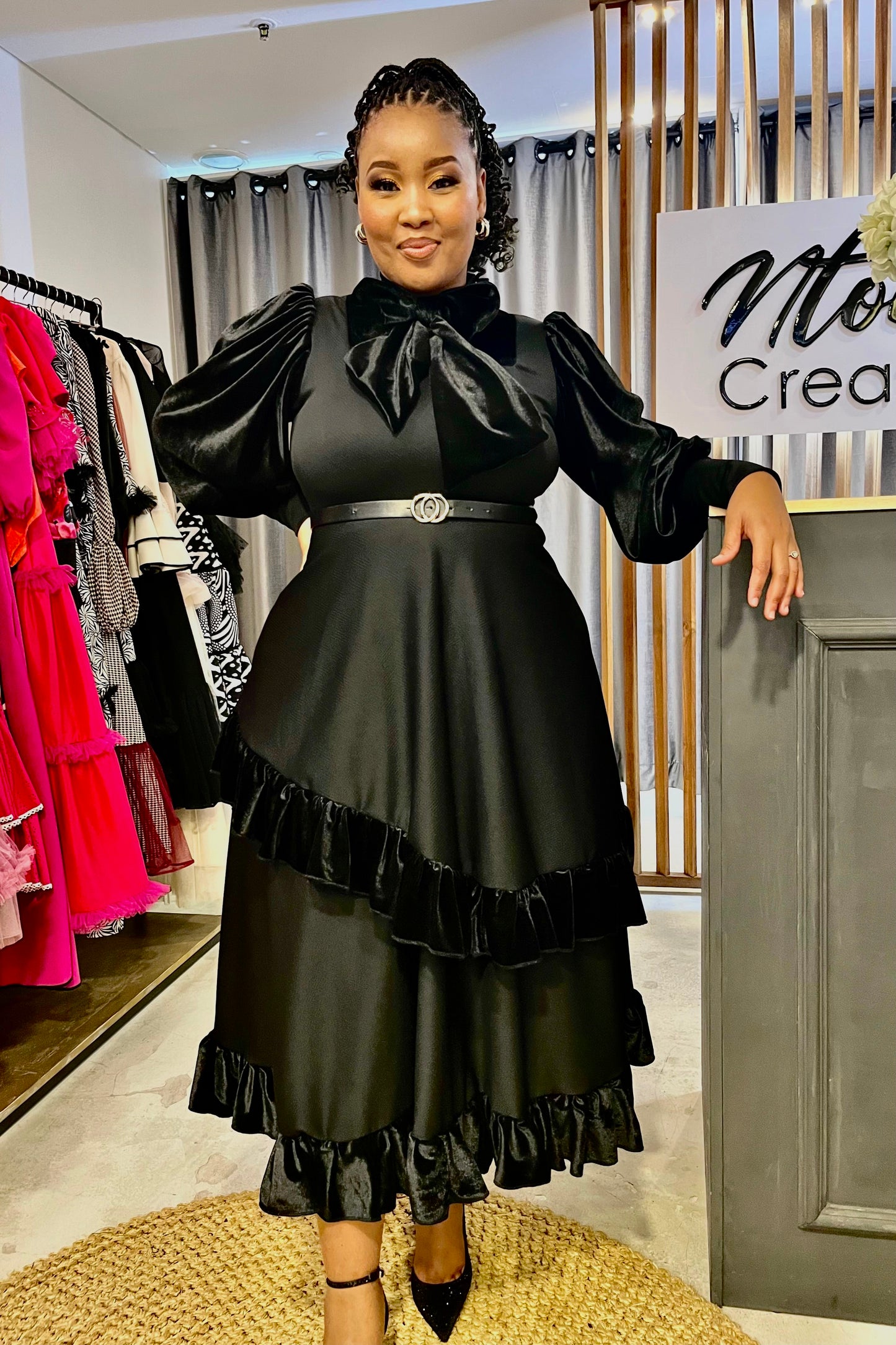 Casia Black Velvet Frock