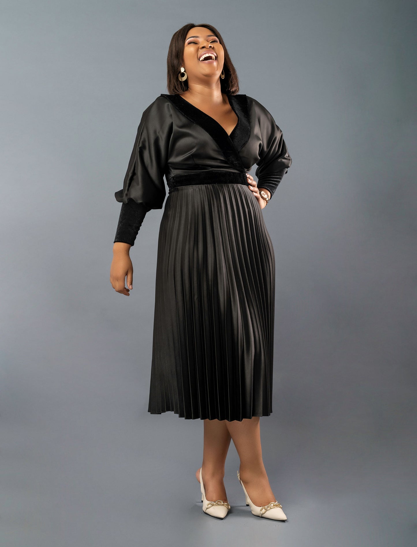 Black Satin Velvet Azalea