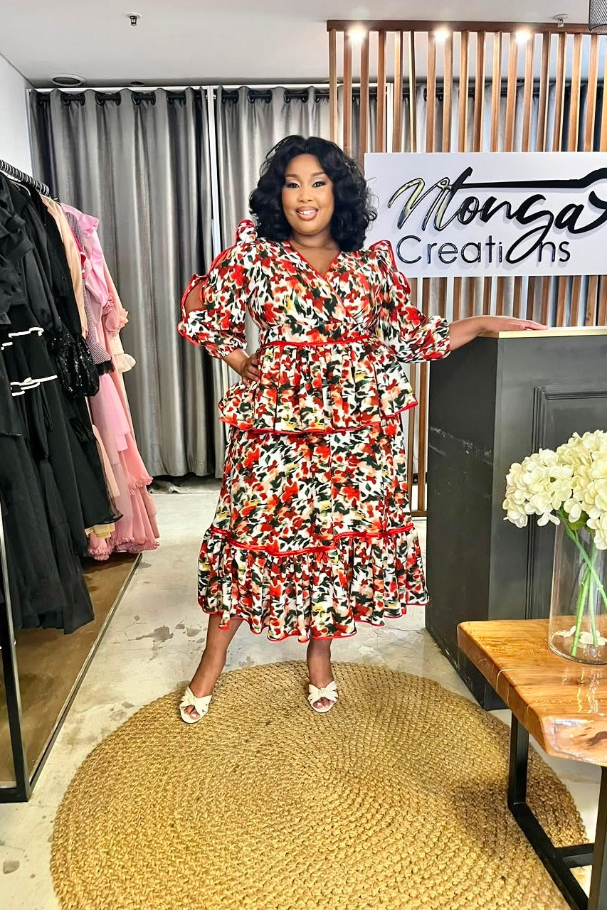 Ruby Floral Midi