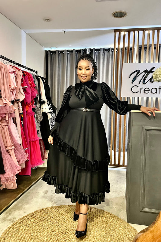 Casia Black Velvet Frock