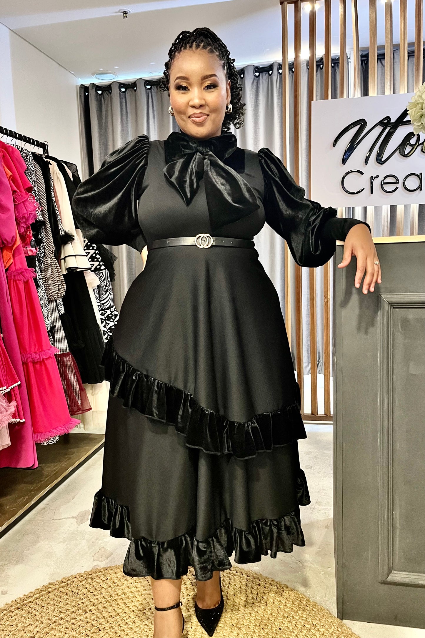 Casia Black Velvet Frock