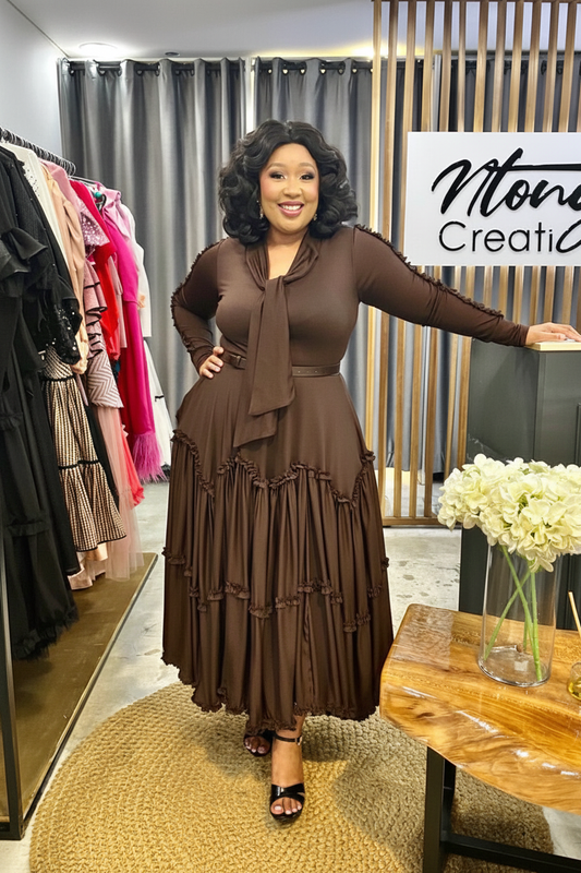 Adder Spandex Midi - Brown