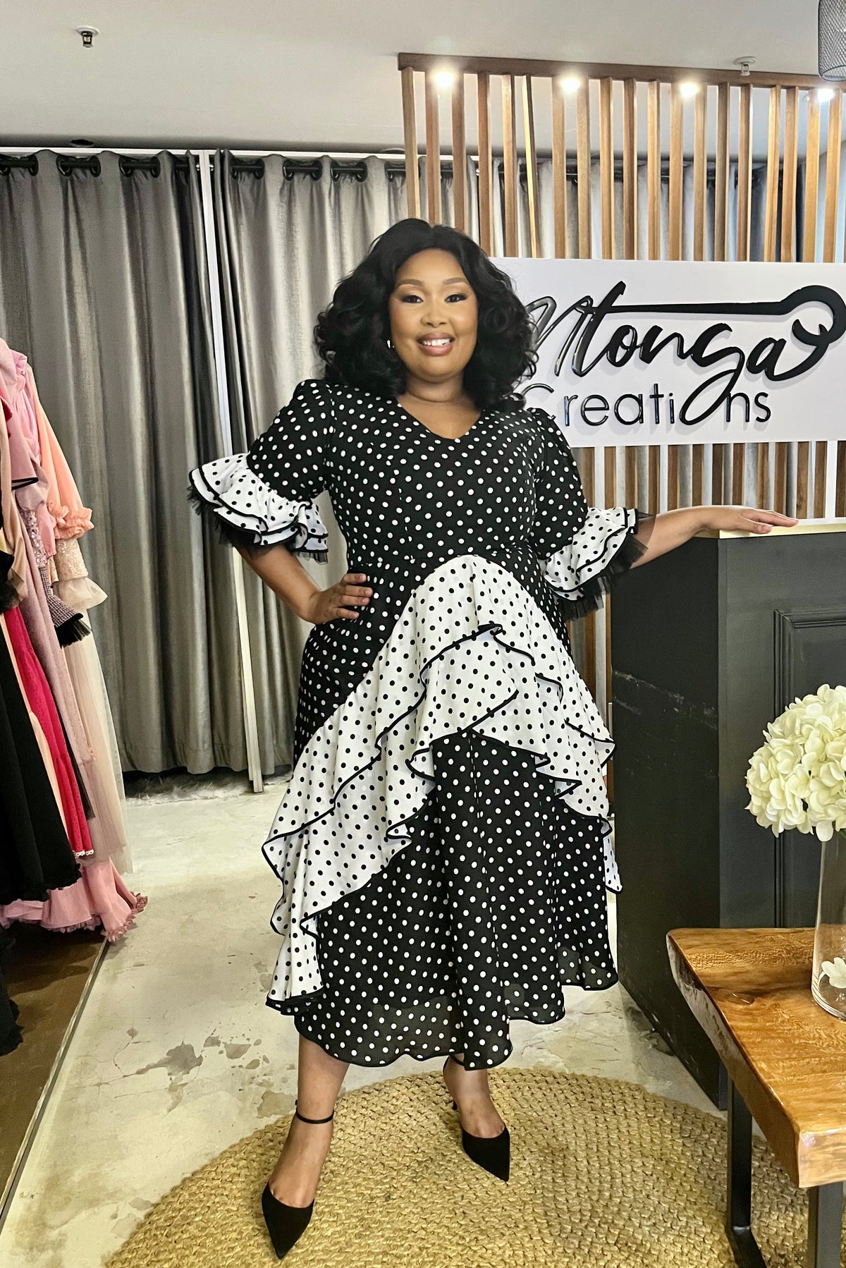 Polka Monochrome Frilly