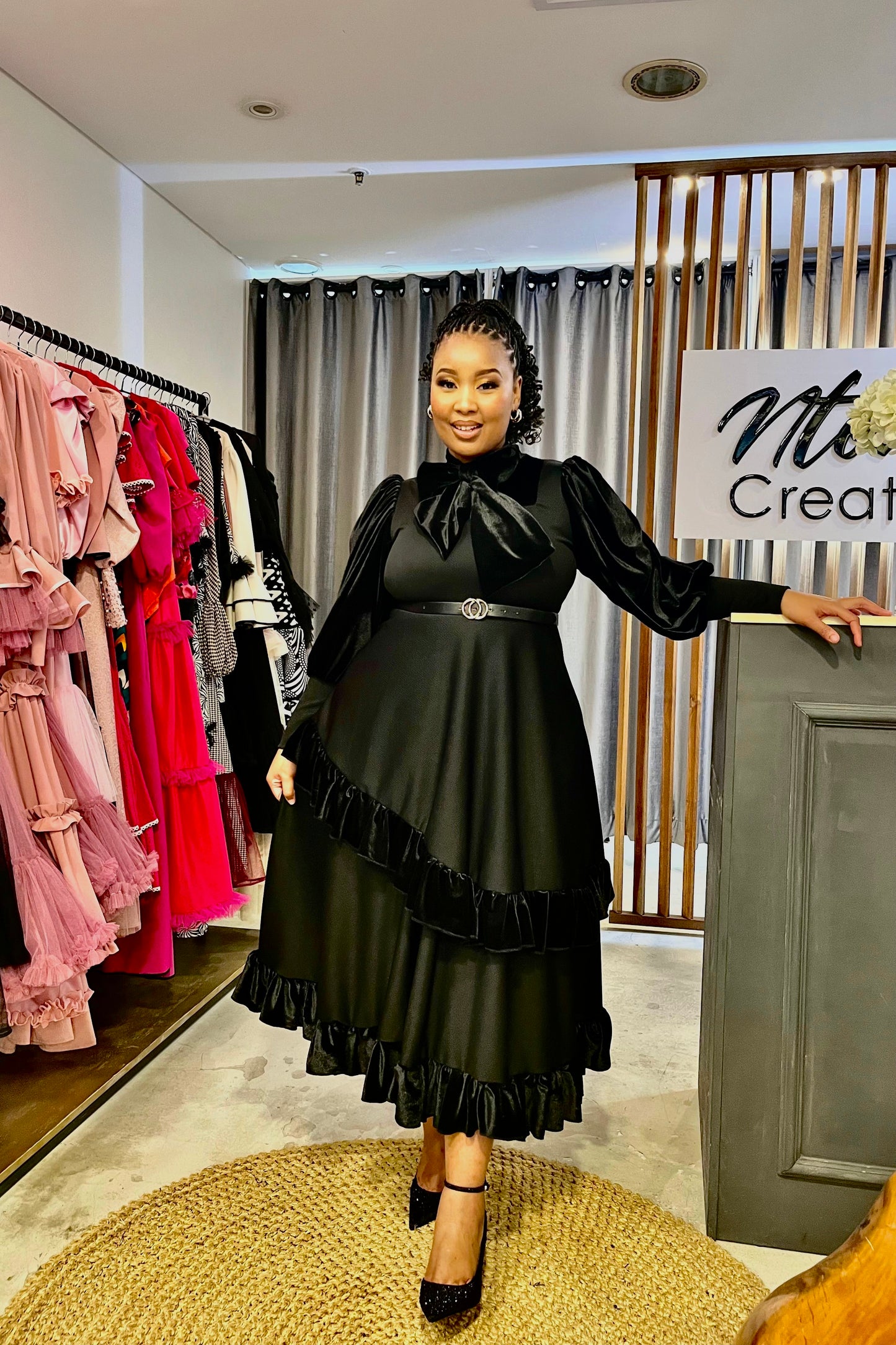 Casia Black Velvet Frock