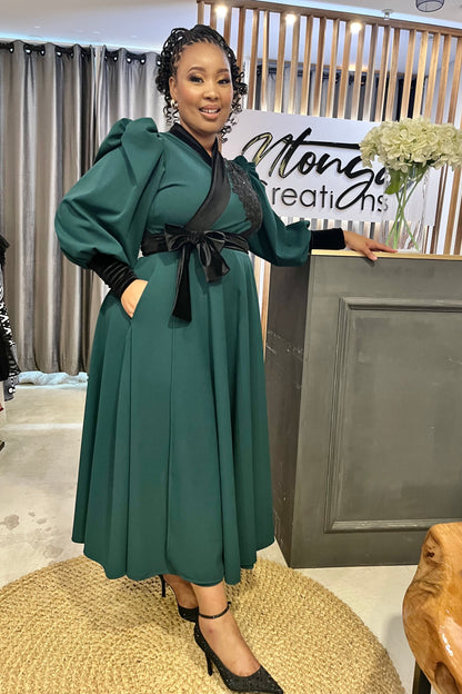 Calla Velvet Wrap Dress