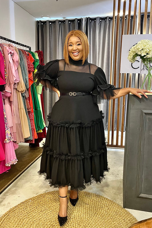 Zebrina Tiered Midi
