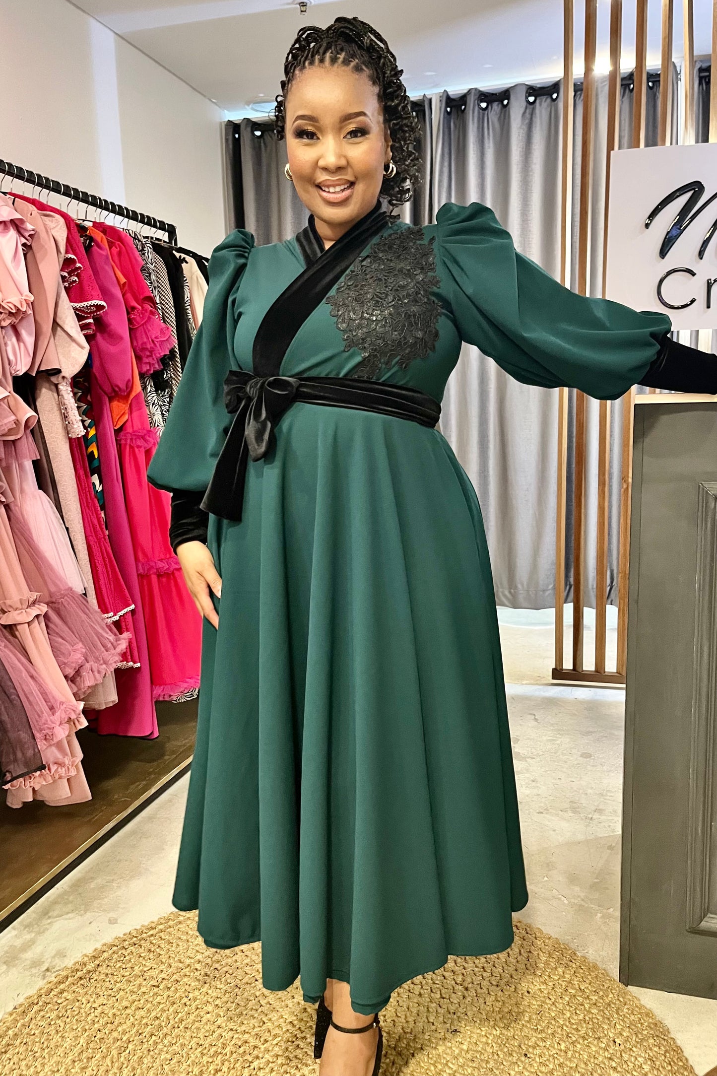 Calla Velvet Wrap Dress