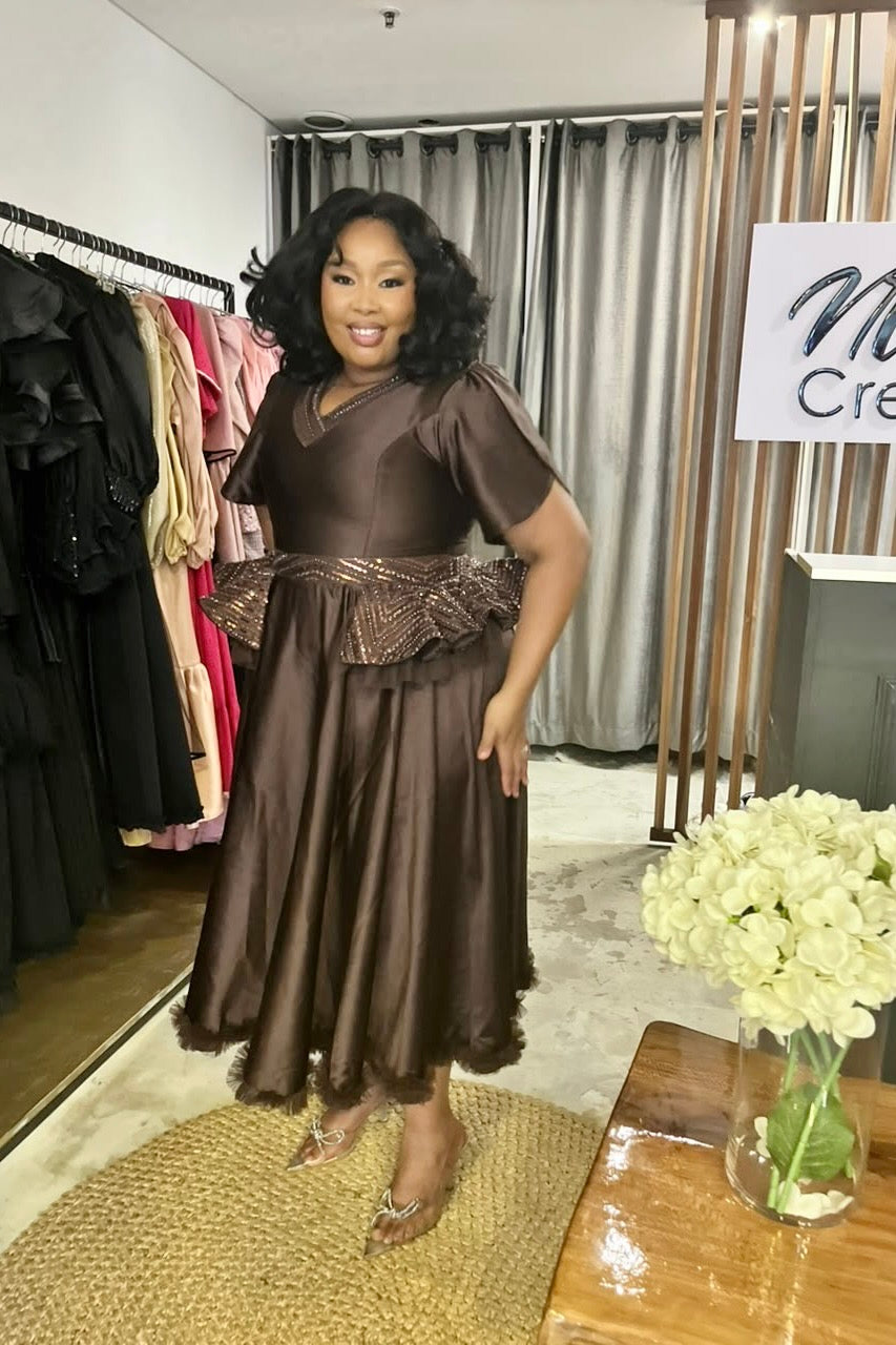 Satin Flutter Midi