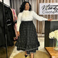 Monochrome Plaid Midi