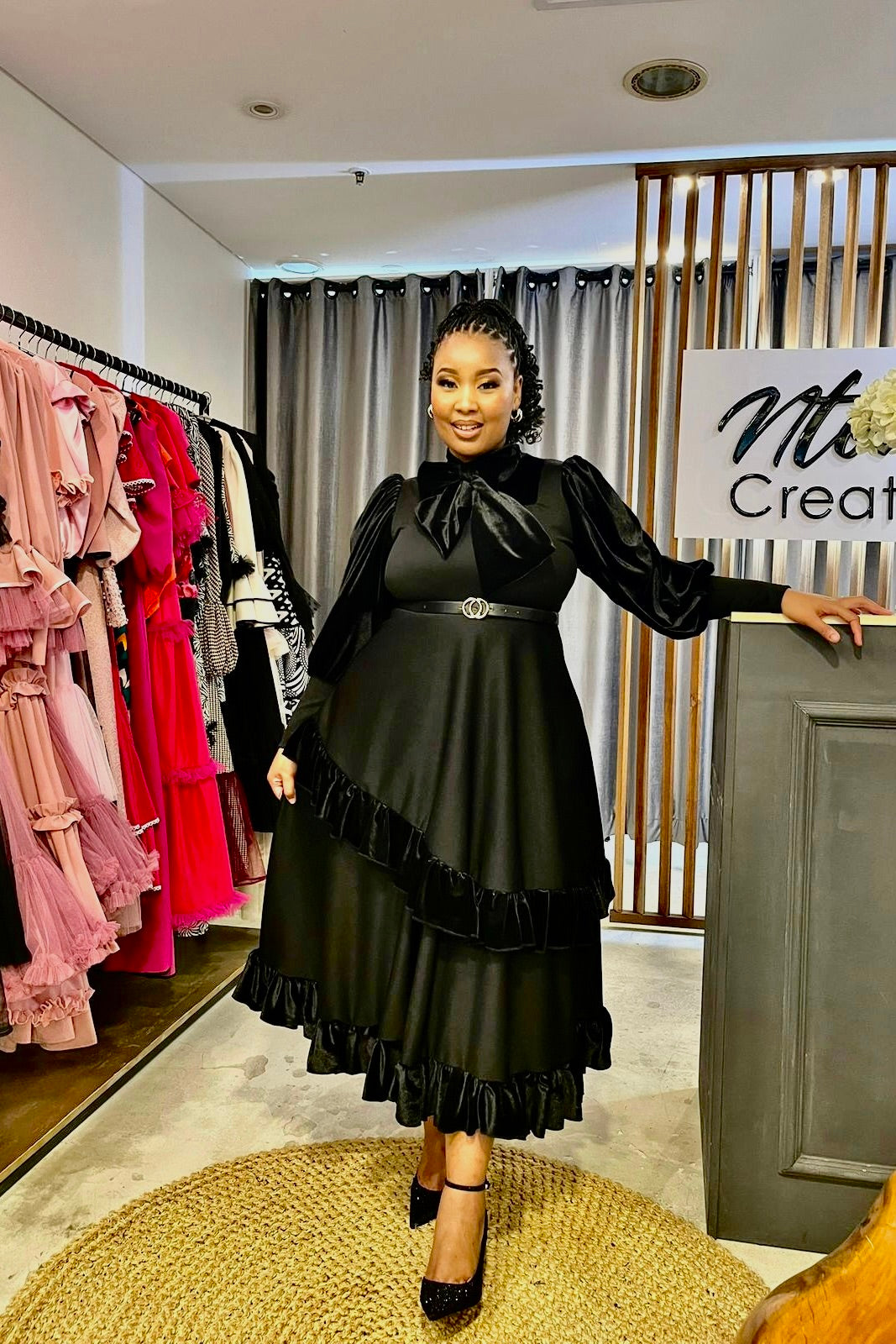 Casia Black Velvet Frock
