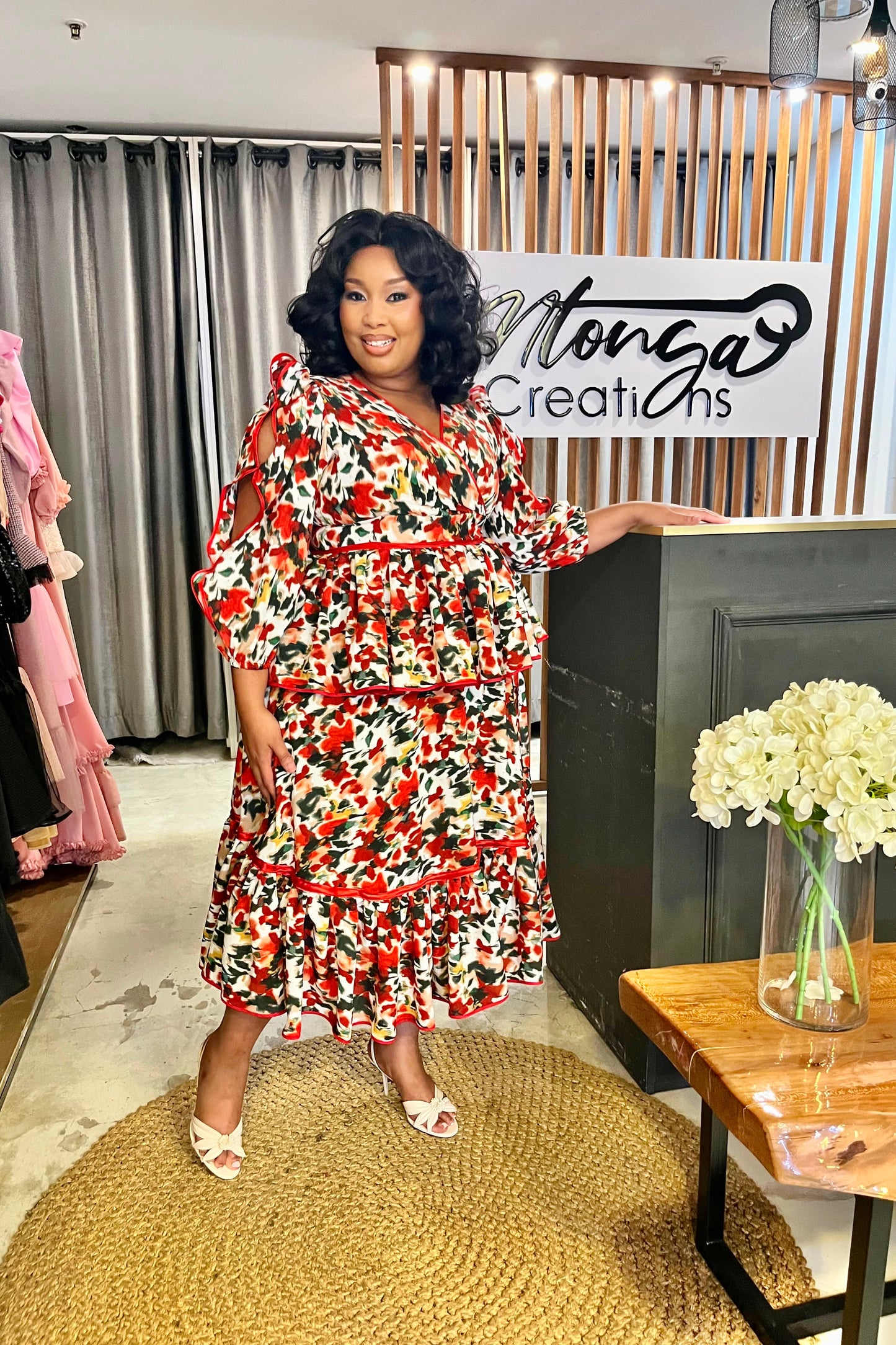 Ruby Floral Midi