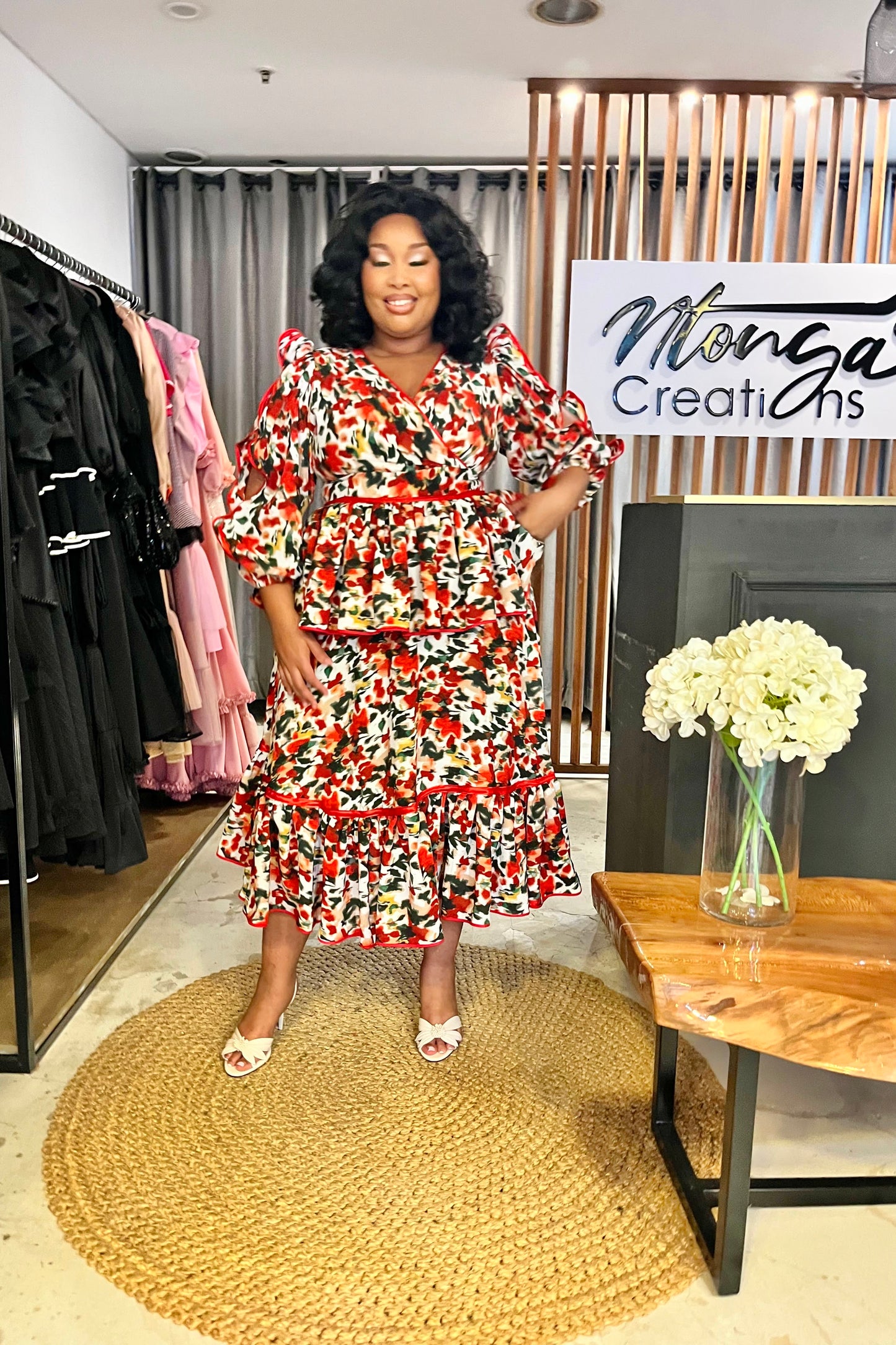 Ruby Floral Midi