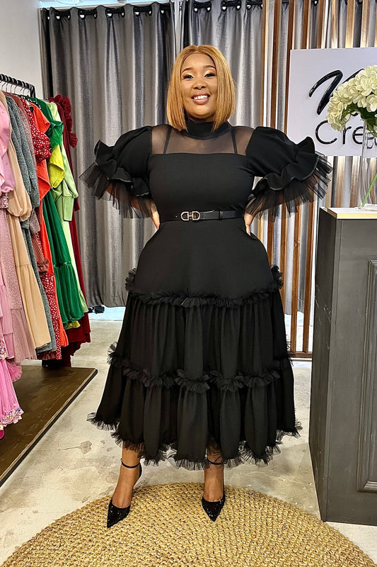 Zebrina Tiered Midi