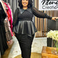 Audrey Peplum Pencil Dress