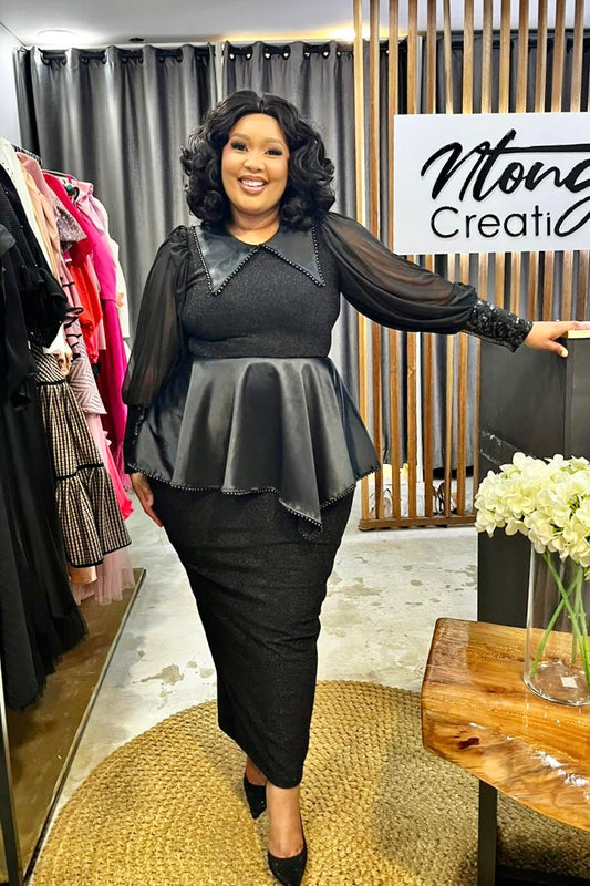 Audrey Peplum Pencil Dress