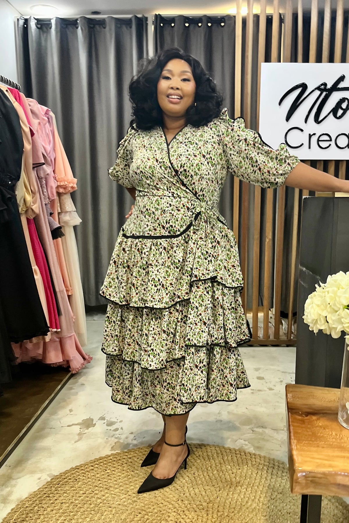 Poplin Floral Midi