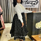Monochrome Plaid Midi