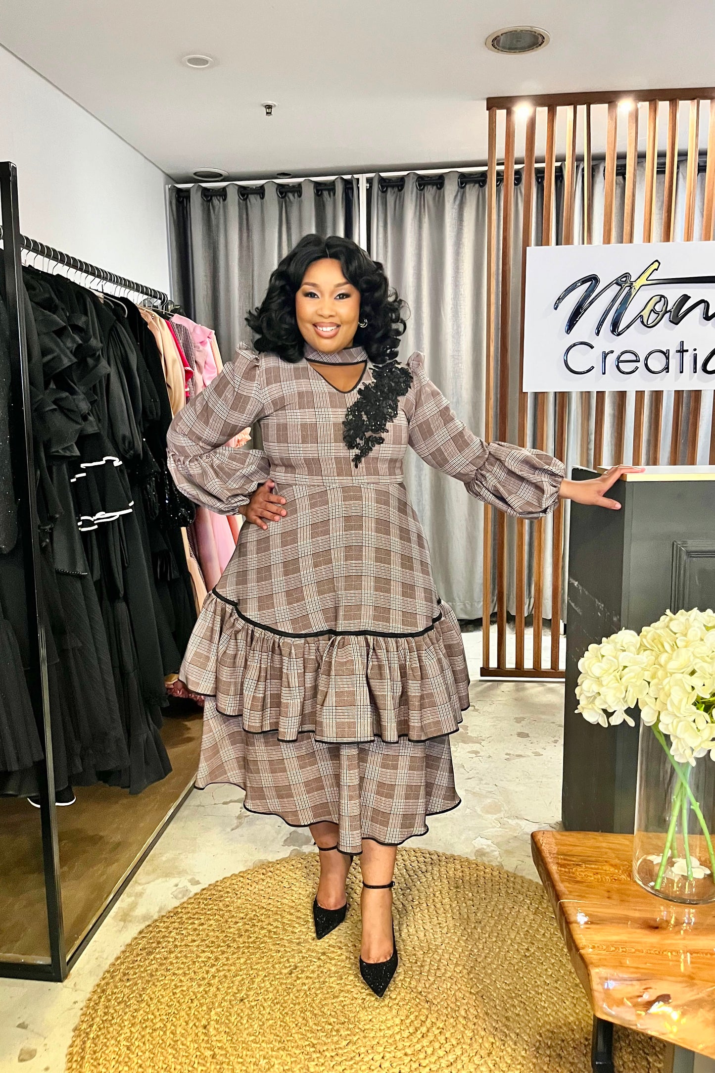 Stylo Checkered Midi