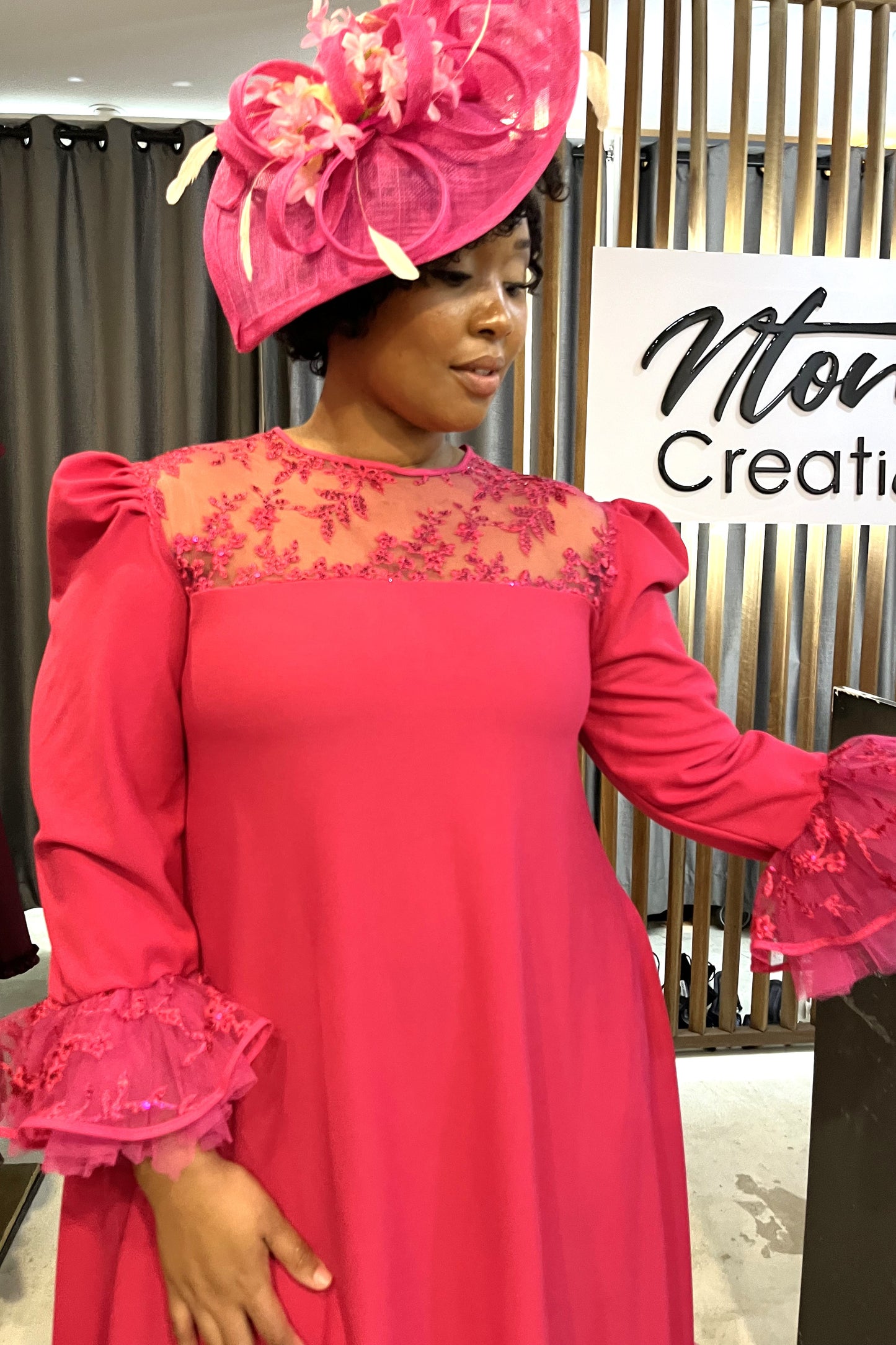 Camelia Sheath & Nokulunga Fascinator Outfit