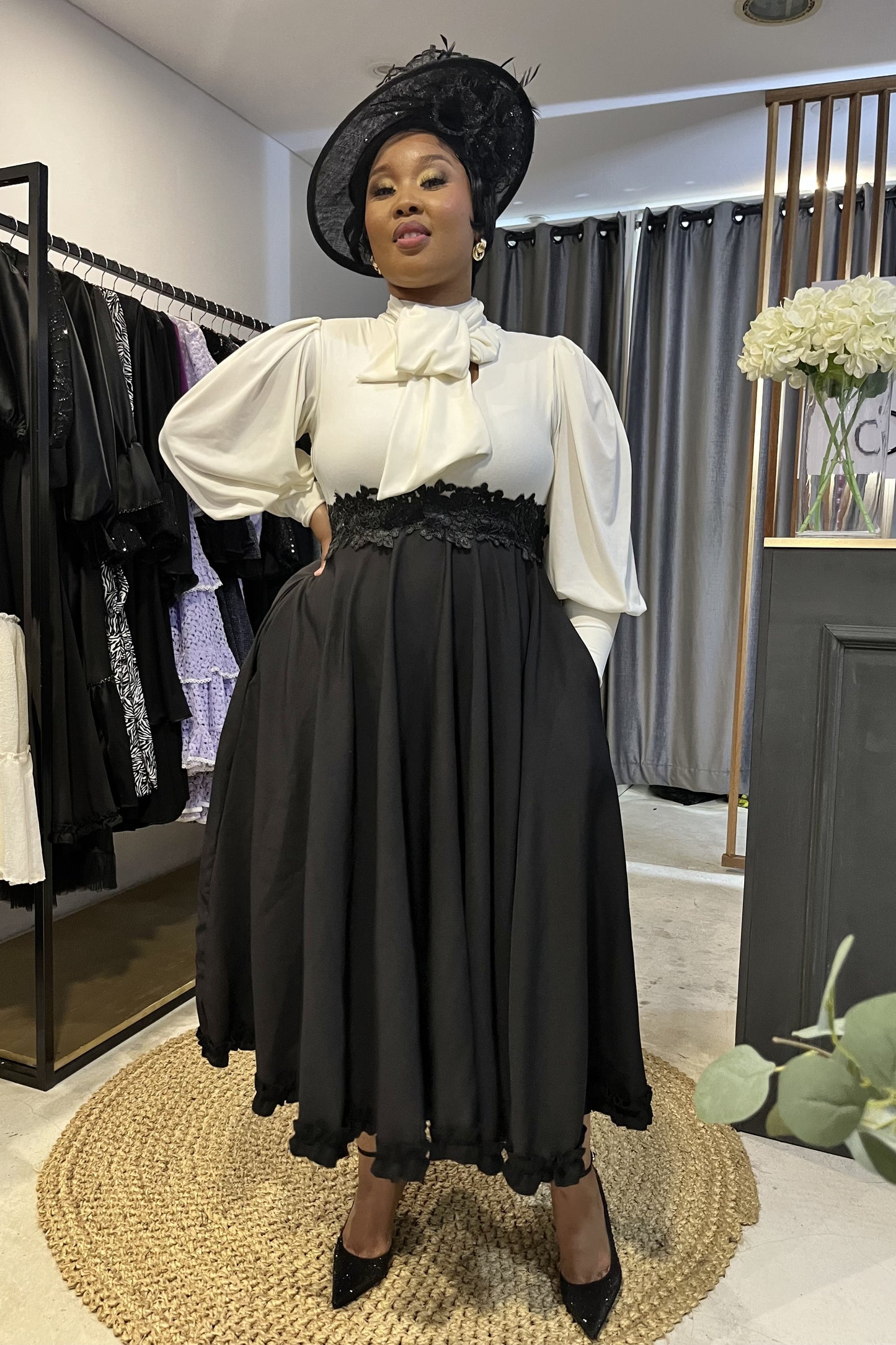 Monochrome Midi & Khanyisile Hat Outfit