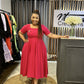 Poppy Midi with  a Broach
