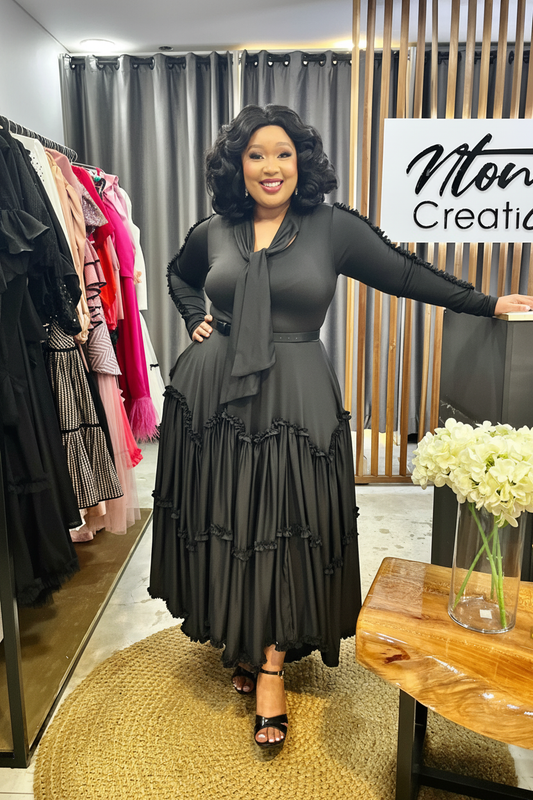 Adder Spandex Midi - Black