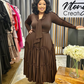 Adder Spandex Midi - Brown