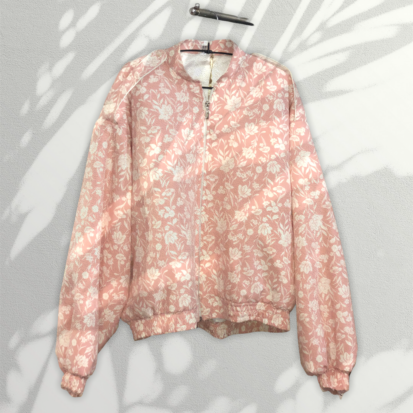 Floral Pink Bomber Jacket - Outerwear