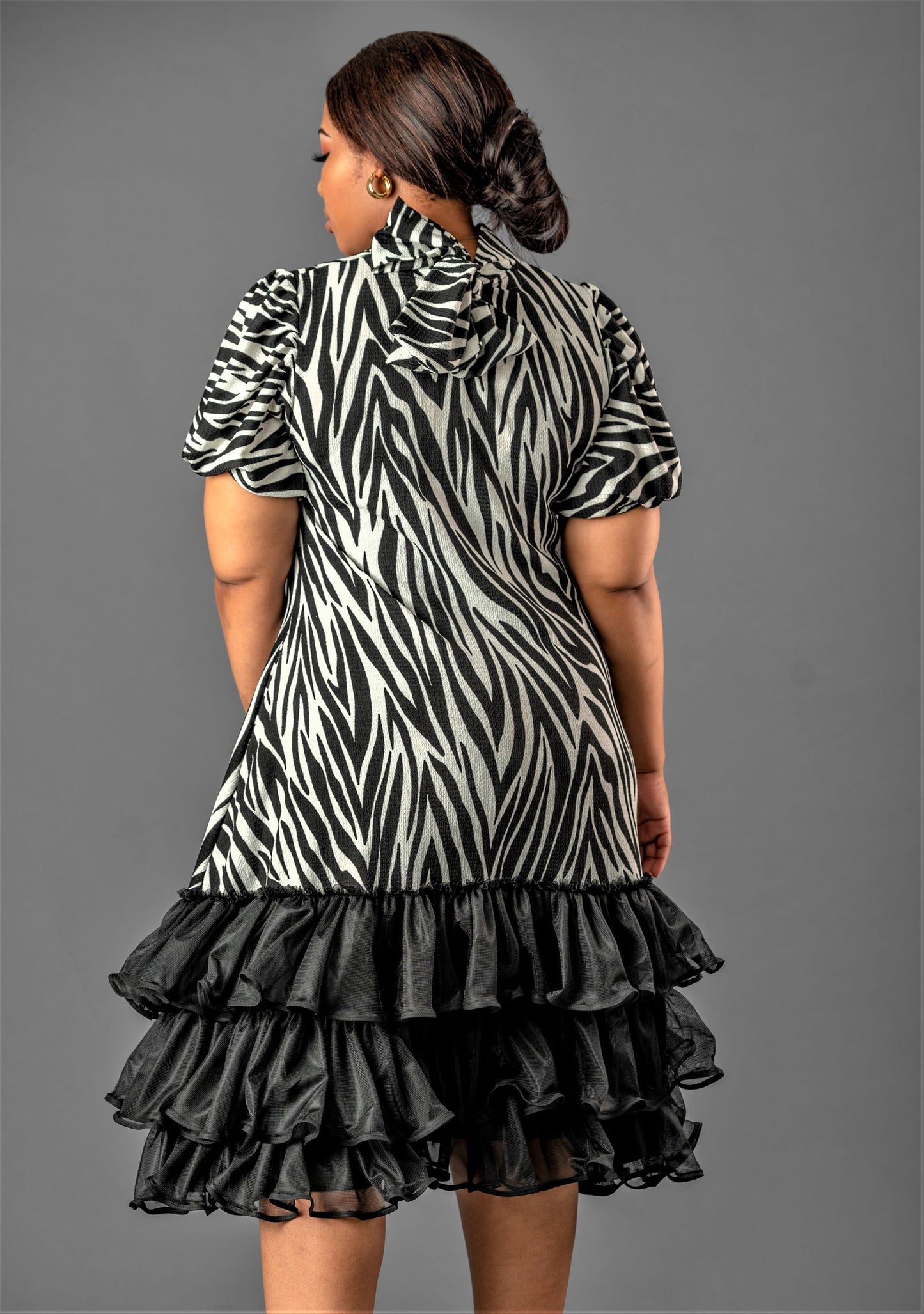 Monochrome Petal Dress